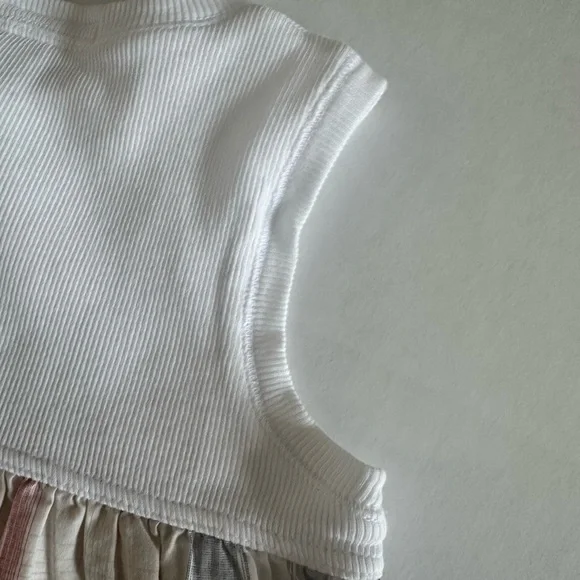 Burberry Kids Dress in White and Tan Plaid